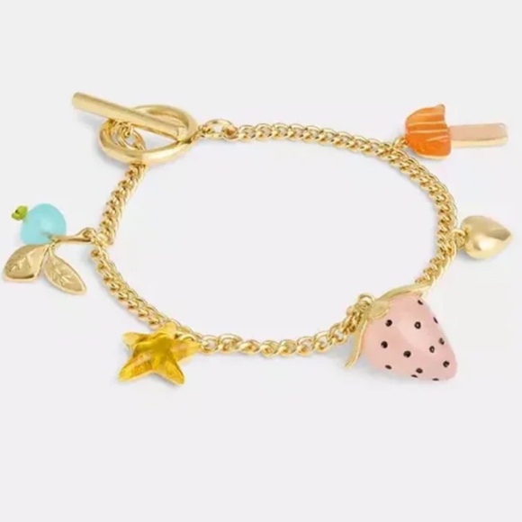Coach X Observed By Us Strawberry Heart Charm Bracelet - Picture 1 of 2